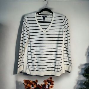 GAP womens striped stretch sweater cotton blend Large